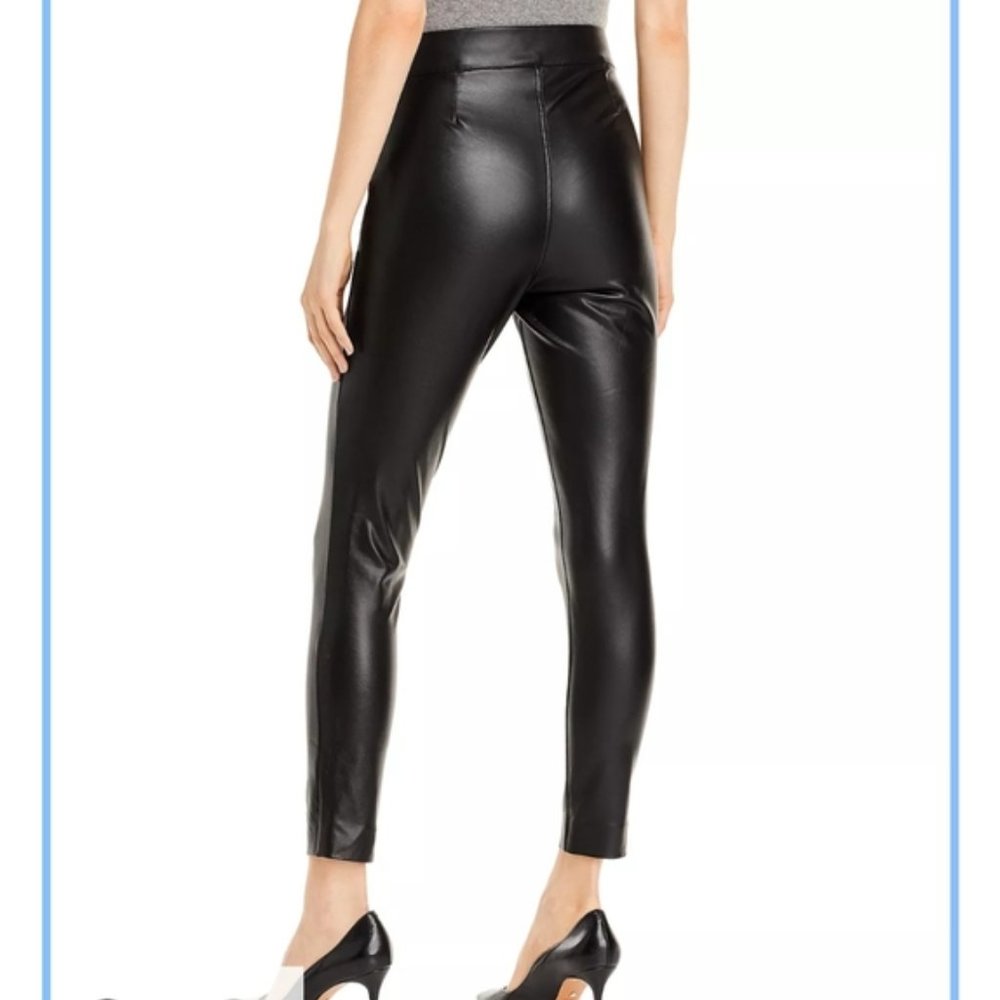 Vince Camuto Faux Leather Skinny Pull on Pants - Size Large Petite - Picture 2 of 7